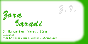 zora varadi business card